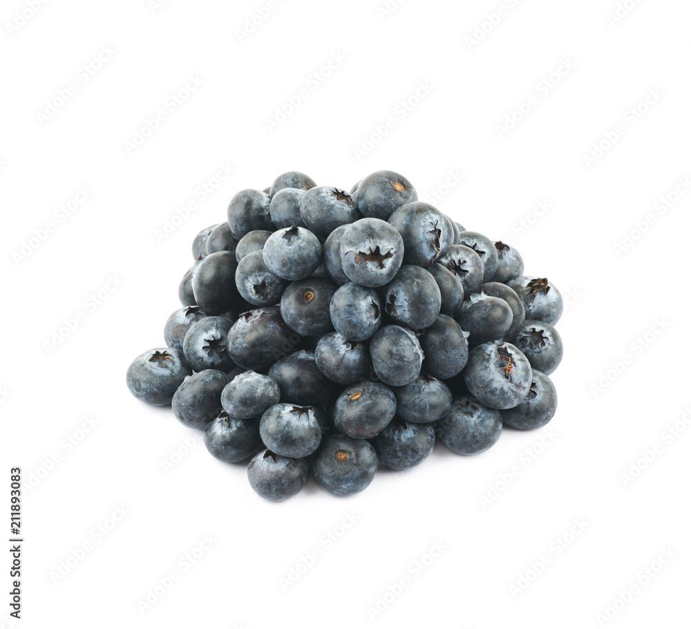 Pile of blueberries isolated Pile of blueberries isolated
