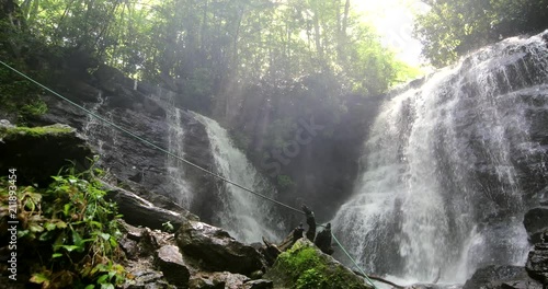 Beautiful waterfall in Great Smoky Mountains National Park photo