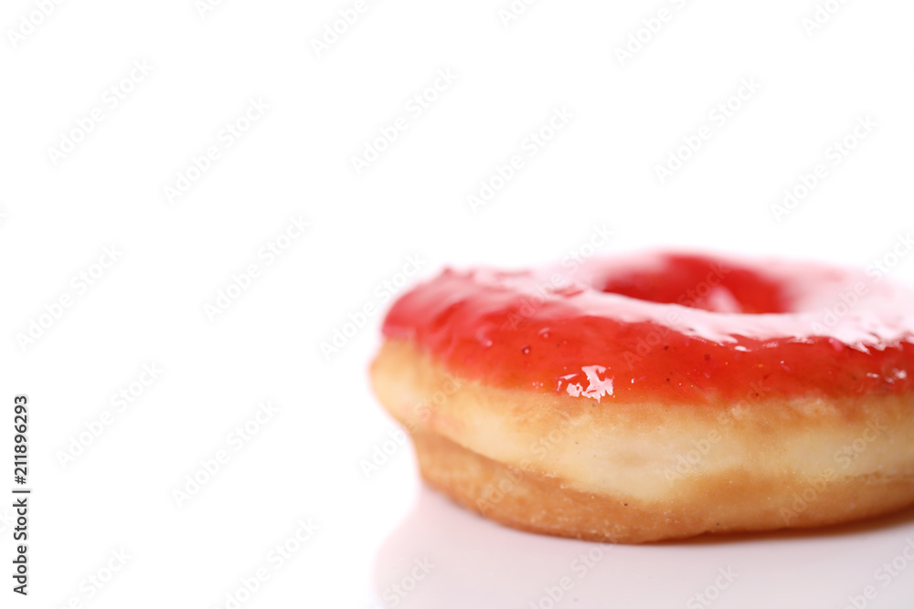 Strawberry Donut isolated on white background Strawberry Donut isolated on white background