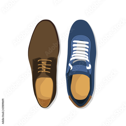 pair of man shoes