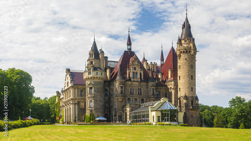 castle in Moszna, near Opole, Silesia, Poland