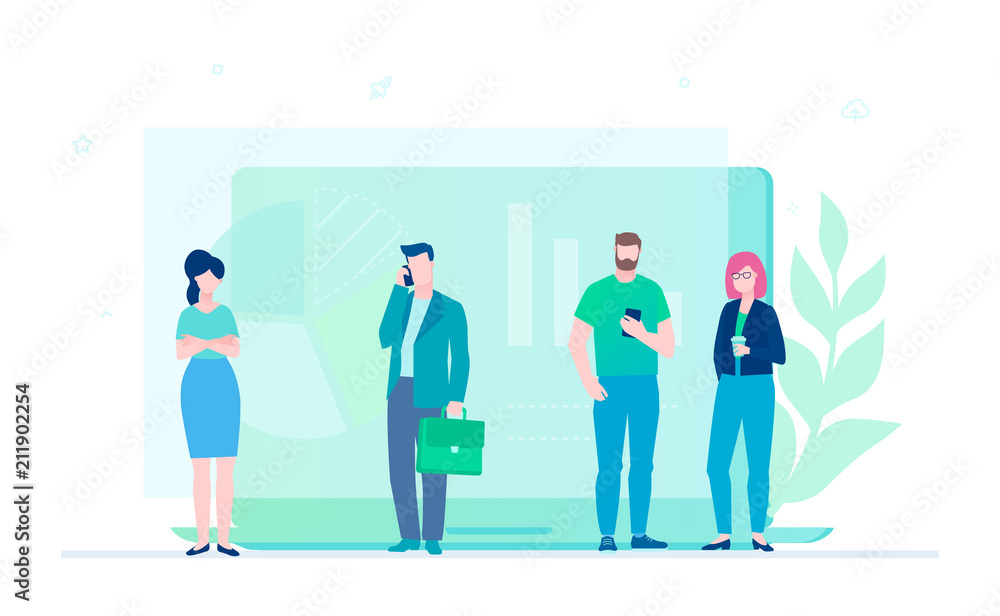 Business analytics - flat design style colorful illustration Business analytics - flat design style colorful illustration