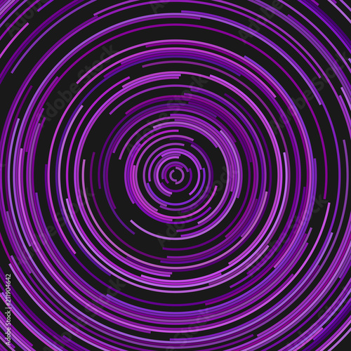 Circular abstract background - vector graphic from concentric half circles