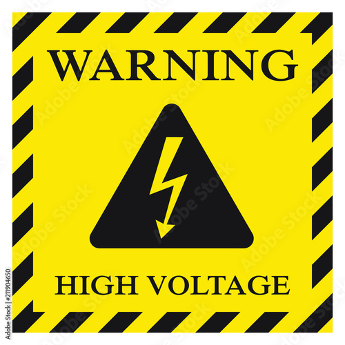 High voltage sign