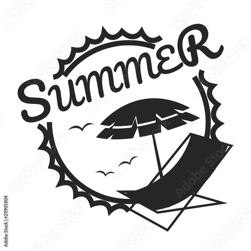 Summer and holiday typography illustration