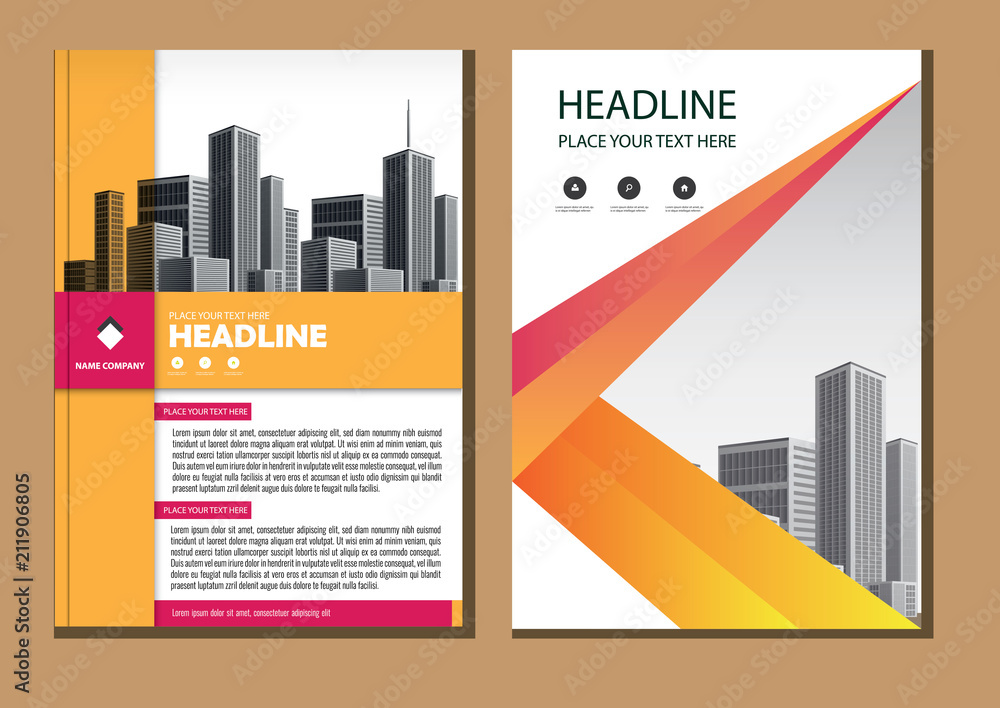 cover Brochure layout annual report poster flyer in A4 with geometric shape