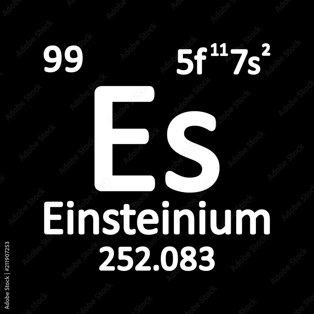 Obraz premium Periodic table element einsteinium icon.