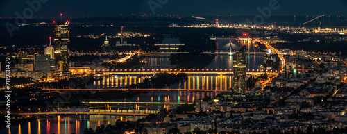 Danube, Vienna at night