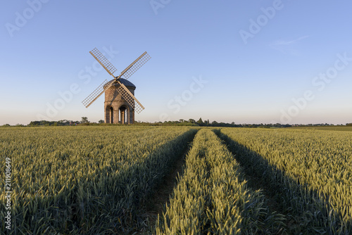 
Chesterton Windmill near Leamington Spa, Warwickshire, England. The windmill is located in the middle of a wheat field photo