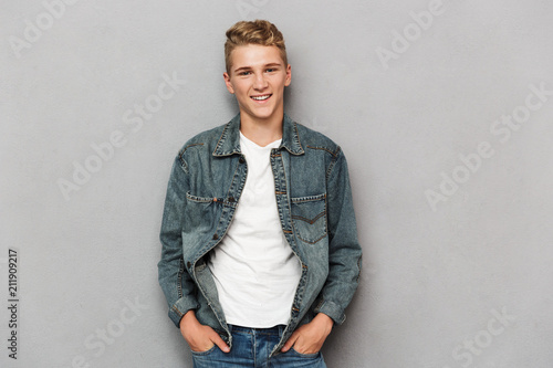 Portrait of a smiling casual teenage boy © Drobot Dean