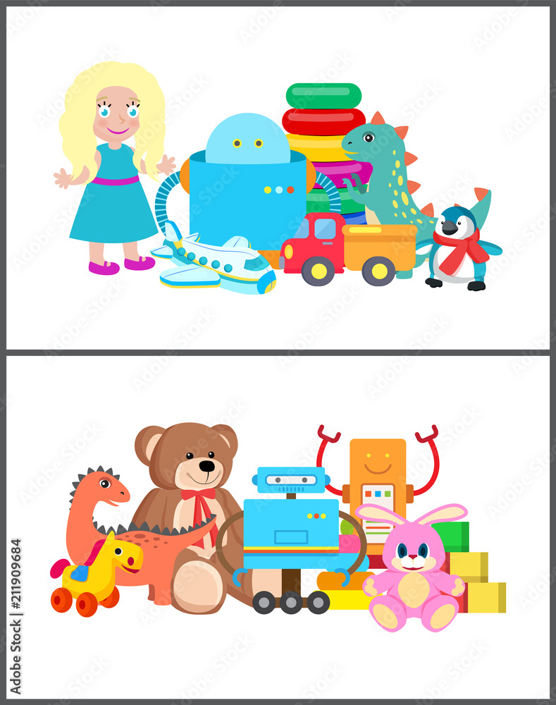 Cubes and Bunny Collection Vector Illustration Cubes and Bunny Collection Vector Illustration