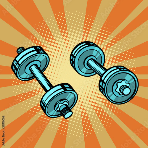 dumbbell pop art