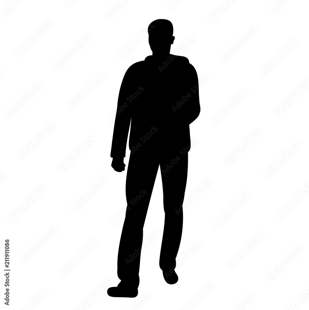 silhouette of a guy goes