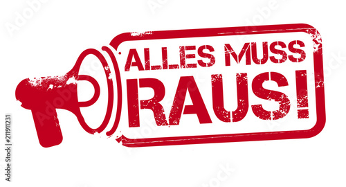 Stempel ALLES MUSS RAUS