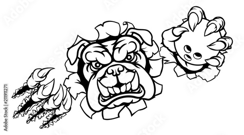 Bulldog Bowling Sports Mascot
