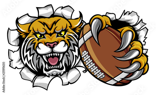 Wildcat American Football Mascot