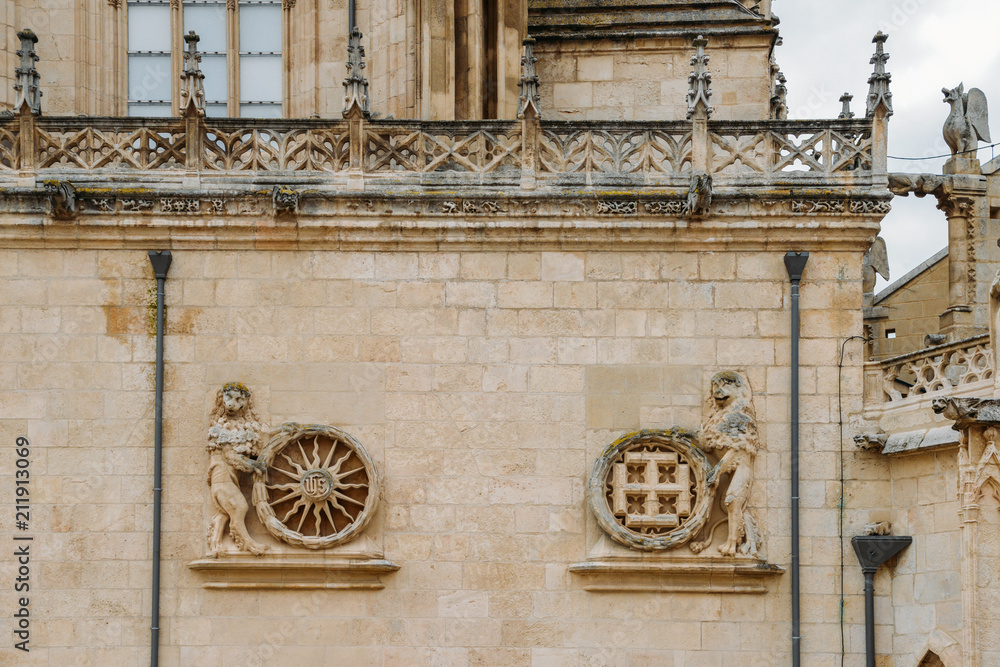 Obraz premium 13th-century Burgos Cathedral is outstanding for the elegance and harmony of its architecture - UNESCO World Heritage designation