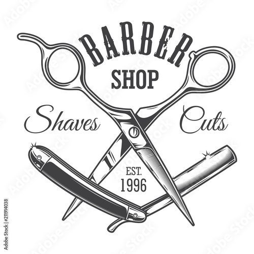 Vintage hairdresser salon label