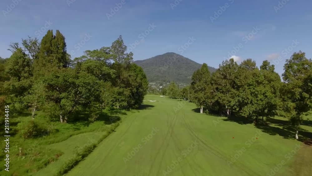 Aerial One-Shot of Hole 6 of The Handara Golfcourt Bedugul Bali Aerial One-Shot of Hole 6 of The Handara Golfcourt Bedugul Bali