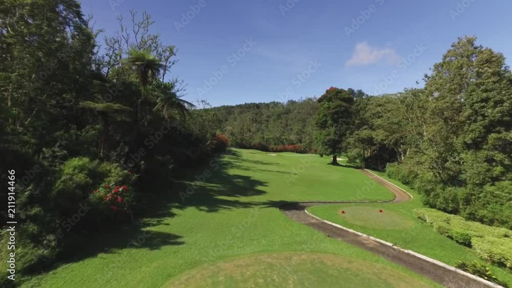 Aerial One-Shot of Hole 2 of The Handara Golfcourt Bedugul Bali Aerial One-Shot of Hole 2 of The Handara Golfcourt Bedugul Bali