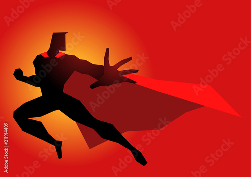 Superhero in action pose