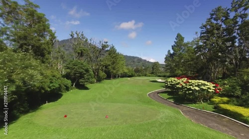 Aerial One-Shot of Hole 4 of The Handara Golfcourt Bedugul Bali photo