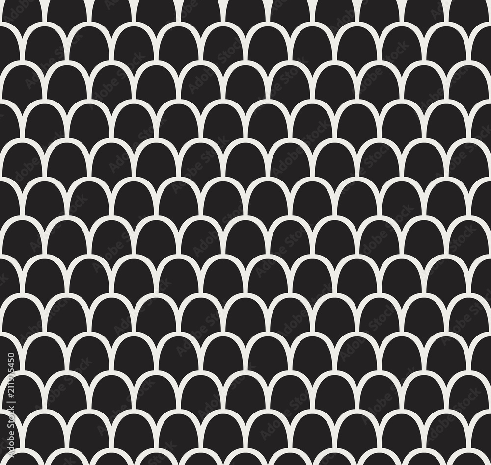 Abstract Art Deco Seamless Background. Geometric Fish Scale Pattern. Abstract Art Deco Seamless Background. Geometric Fish Scale Pattern.