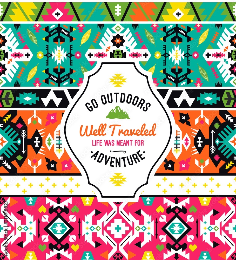 Obraz premium Tribal navajo seamless pattern