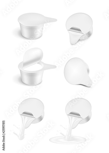 Single serve cup for dairy creamer