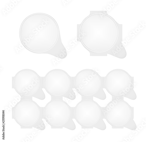Single serve cup for dairy creamer. Top view
