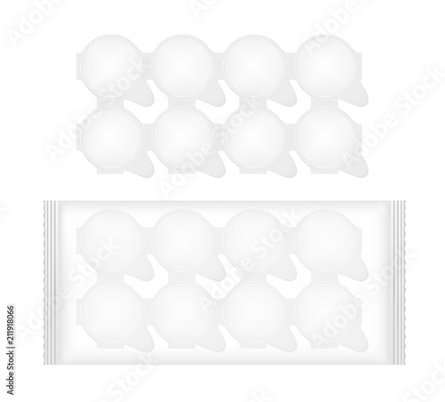 Single serve cup for dairy creamer in transparent packaging