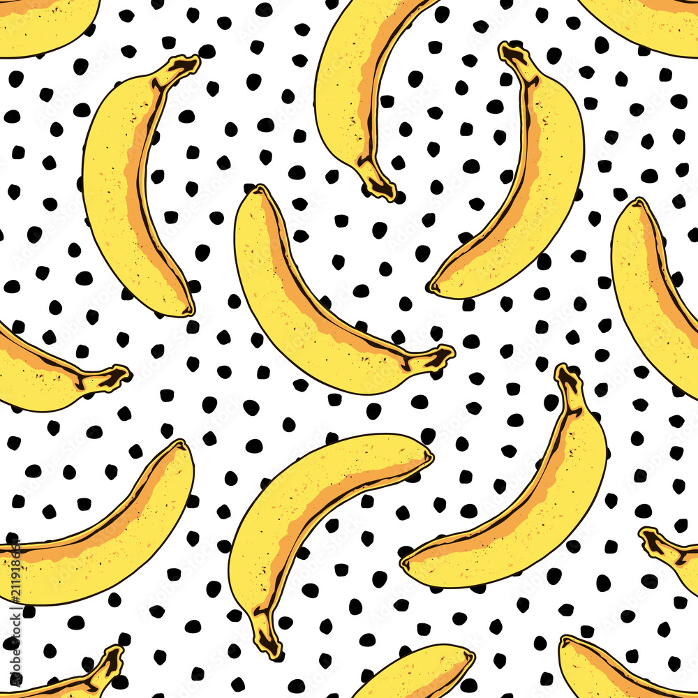 Vector trendy seamless pattern with bitten ice cream and geometric memphis elements. Modern summer fashion print background