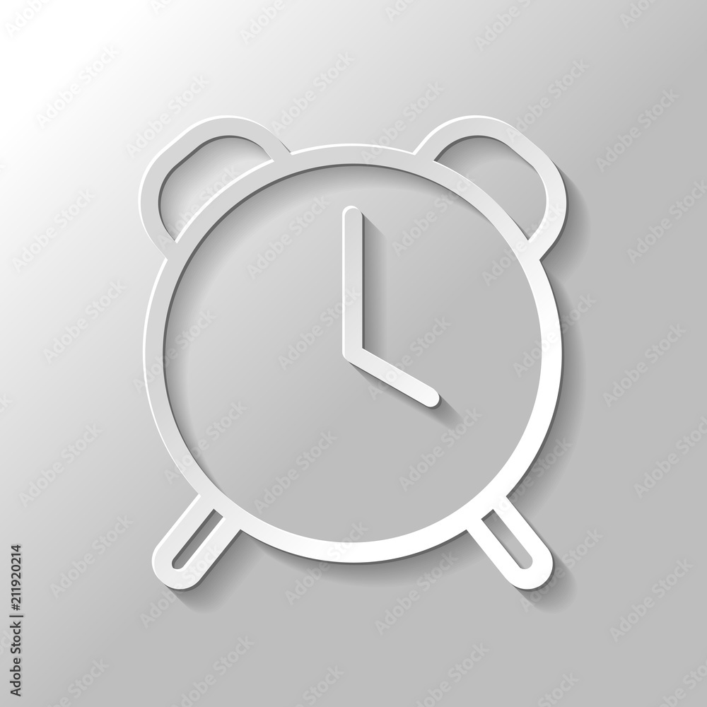 old alarm clock, simple icon, linear symbol with thin outline. P old alarm clock, simple icon, linear symbol with thin outline. P