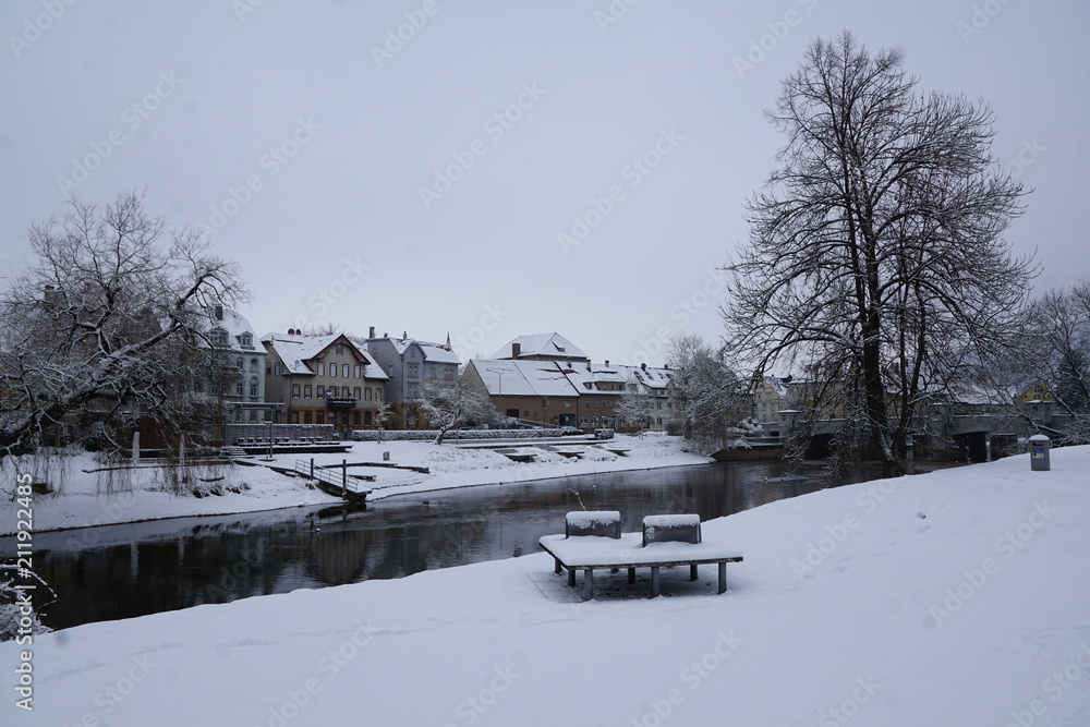 Stadt tuttlingen in Süddeutschland im Winter 