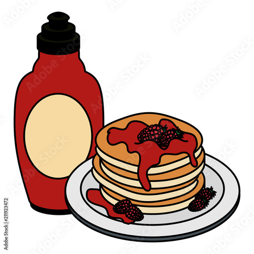 pancakes with syrup maple