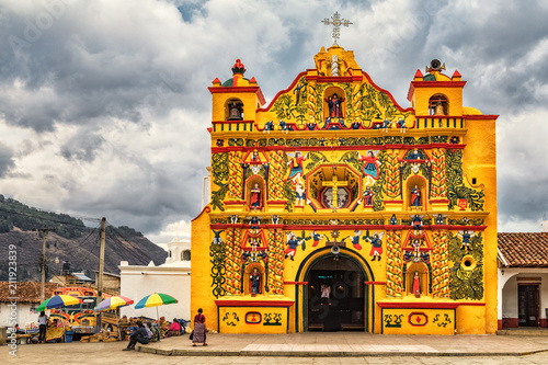 San Andrés Xecul, Catholic Church, Guatemala photo