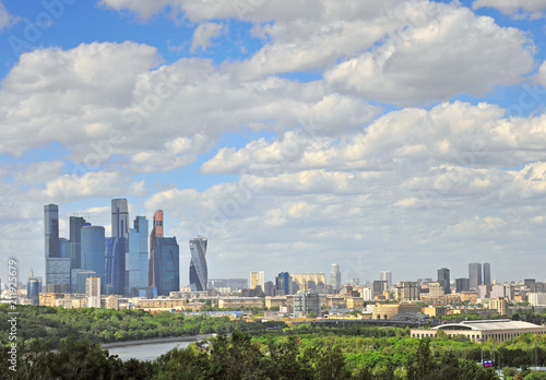 Panorama of Moscow and Moscow-city district
