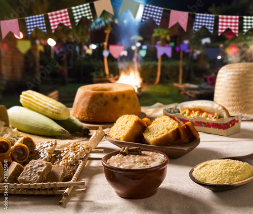 Table of brazilian festa junina