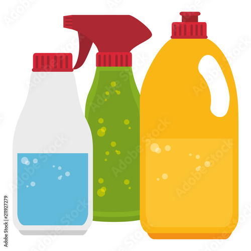 laundry and housekeeping products vector illustration design