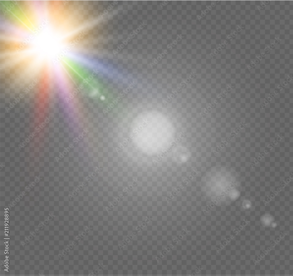 Vector transparent sunlight special lens flare light effect. Sun flash. Vector transparent sunlight special lens flare light effect. Sun flash.