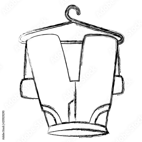 pants drying on wire vector illustration design photo