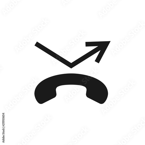 missed call icon for web and mobile. App vector