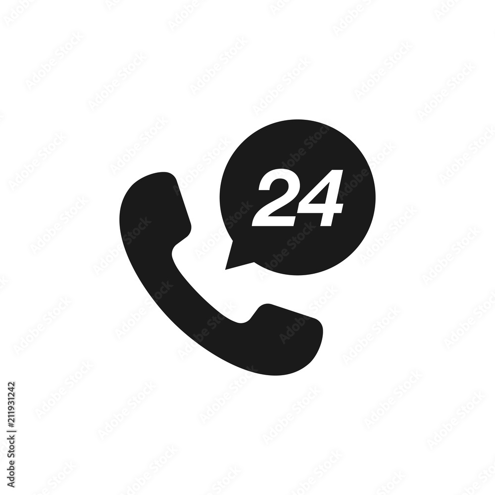 call center 24 hour vector icon logo. App symbol call center 24 hour vector icon logo. App symbol