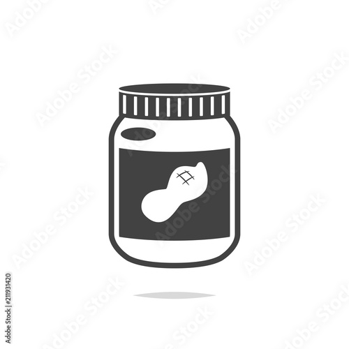 Peanut butter icon vector isolated
