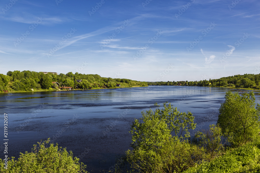 Volkhov river in Leningrad region, Russia