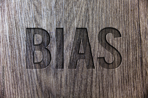 Tableau sur toile Conceptual hand writing showing Bias
