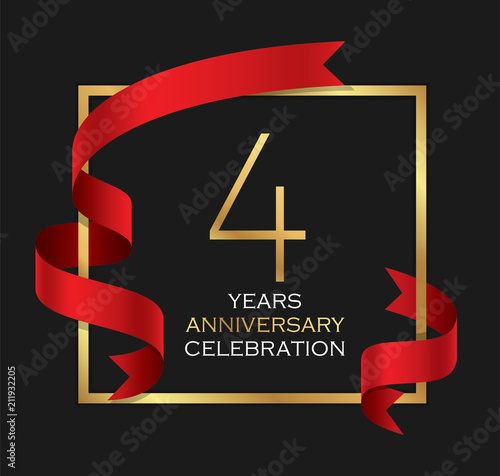 4th years anniversary celebration background