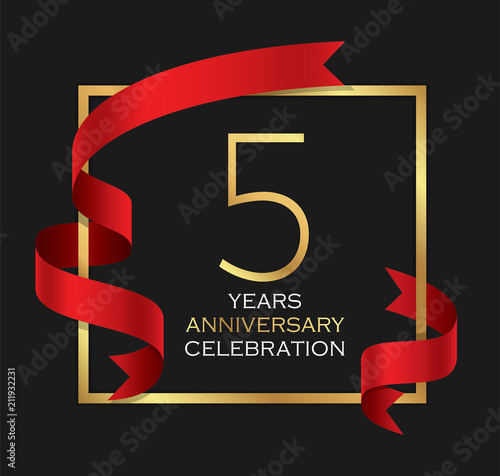 5th years anniversary celebration background