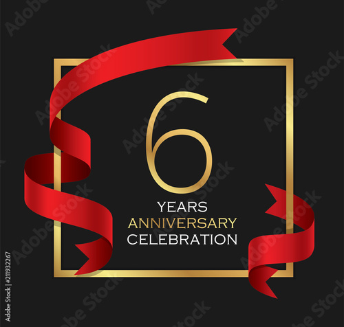 6th years anniversary celebration background