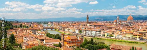Florence. Italy. Panorama of Florence on a sunny day.